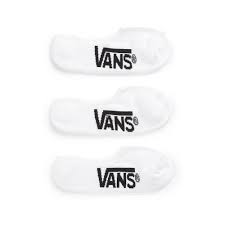 VANS - Classic Super No Show Socks (Size9.5-13) - White