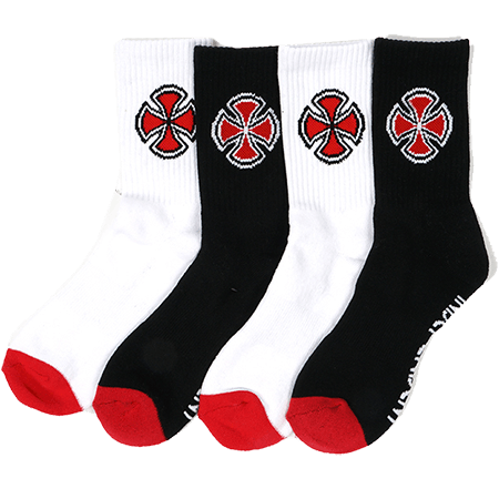 INDEPENDENT OG Cross Youth Socks 4 Pack - Mixed (Boys 2-8)