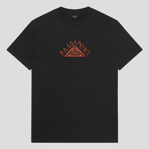 PASSPORT Large Tee - Manuscript - Black