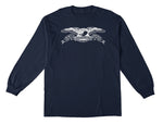 ANTIHERO Large Longsleeve Tee - Basic Eagle - Navy/White