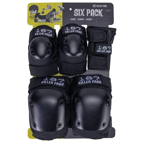187 KILLER PADS Six Pack - XLarge Black - Tri Pad Set