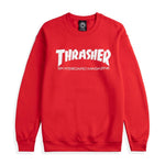 THRASHER M Crew Sweater - Trasher Magazine - Red/White