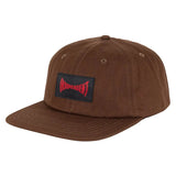 INDEPENDENT Span 6 Panel Strapback Cap - Dark Brown
