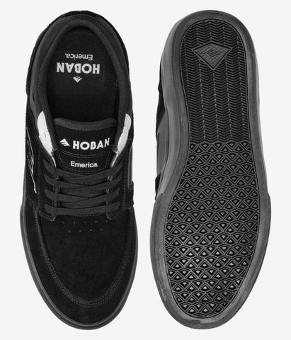 EMERICA Hoban Skateboard Shoes - Black/Black/White