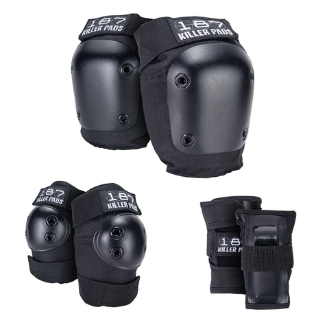 187 Six Pack - JR Black - Tri Pad Set