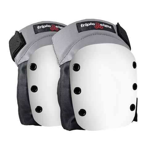 TRIPLE 8 Large Street Knee Pads - Black/White Caps