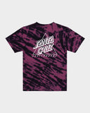 SANTA CRUZ Youth Tee - Not A Dot Hollow - Maroon Tie Dye