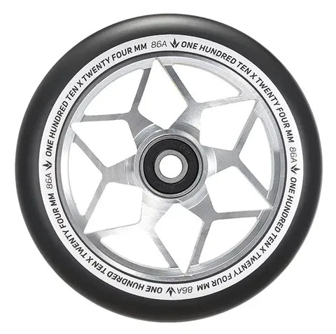 ENVY Diamond Scooter Wheel (Single) - 110mm x 24mm 86A - Silver