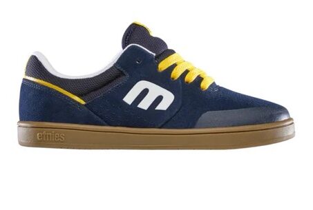 ETNIES Kids Marana Skateboard Shoes - Navy/Gum/Yellow