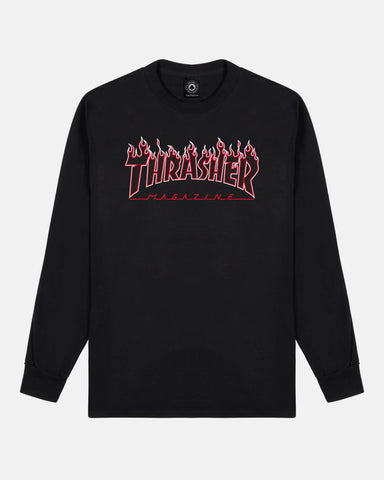 Thrasher L/S - Flame Tee