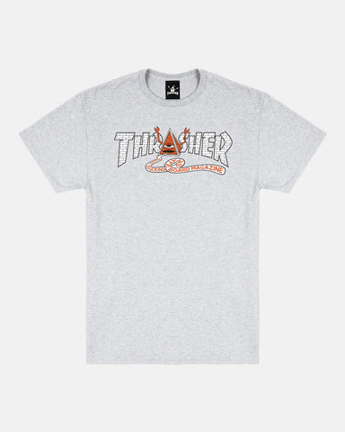 Thrasher X Toy Machine - Pyramid - Ash Grey - Tee
