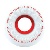 RICTA 57mm 86a Skateboard Wheels - Clouds White/Red