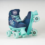 RIO Lumins Navy Green Quad Skate - Size UK. 6 / EU 39.5 / U.S 7