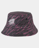 SANTA CRUZ Youth Bucket Hat - Not A Dot Reversible Bucket Hat - Maroon Tie Dye