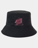SANTA CRUZ Youth Bucket Hat - Not A Dot Reversible Bucket Hat - Maroon Tie Dye