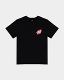 SANTA CRUZ Youth 14 Tee - Flame Dot Upside Down - Black