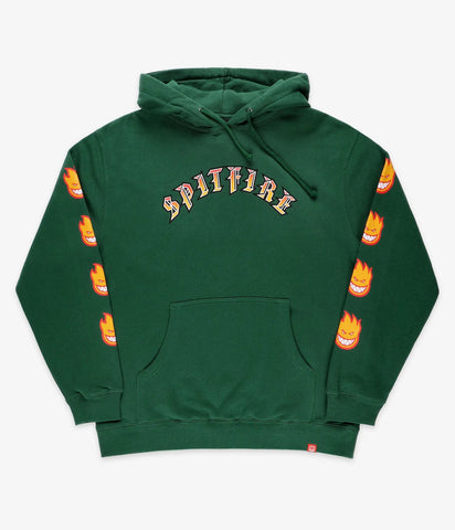 SPITFIRE L Hood Sweater - Old E Bighead - Green