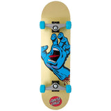 SANTA CRUZ 8.25'' Complete Skateboard - Screaming Hand - Gold/Blue