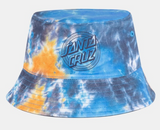 SANTA CRUZ Industrial Dot Mono - Youth Reversible Bucket Hat - Blue Tie Dye
