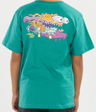 SANTA CRUZ Youth Tee - Meek Scratched Slasher - Teal
