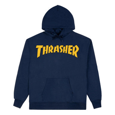 THRASHER XLarge Hood - Cover Logo - Navy