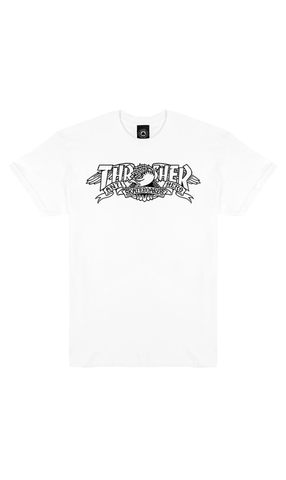 THRASHER Tee - XXLarge - Mag Banner - White