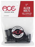 ACE Trucks 1'' Black Allen Hardware - Set of 8 Bolts