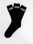 VANS - Classic Crew Socks - (Size Youth 10-13.5) Black 3 Pack