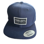CHALKIES Skate Supply Patch Snapback Flat Cap - Navy