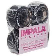 IMPALA - 58 mm Replacement Wheels - Quad Skate 4 Pack - Black