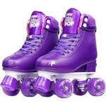CRAZY - Adjustable size J12-2 - glitter pop Quad Skates - purple