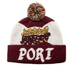 PASSPORT - Antler Pom Beanie - Maroon/Cream