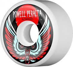 POWELL PERALTA - 60mm 85a Bombers - White -Skateboard Wheels