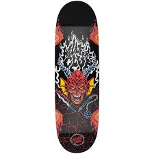 SANTA CRUZ - Stranger Things Hellfire Club Flames - 9.0" skateboard Deck