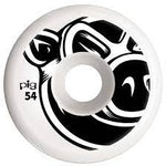 PIG WHEELS - 54mm Skateboard Wheels - Pigs Head Natural