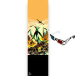 FRUITY 9" x 33" Grip Tape - Anaglyph Mantis with 3D Glasses