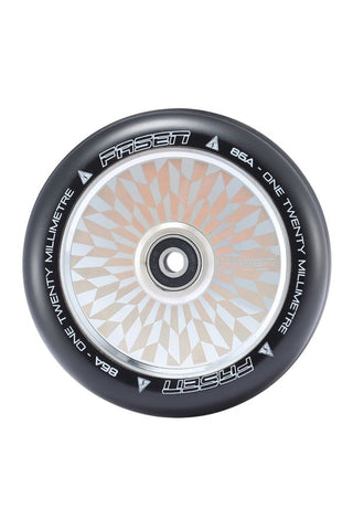 FASEN 120mm x 24mm Hollow Core Scooter Wheel (Single) - Off Set Chrome/Black