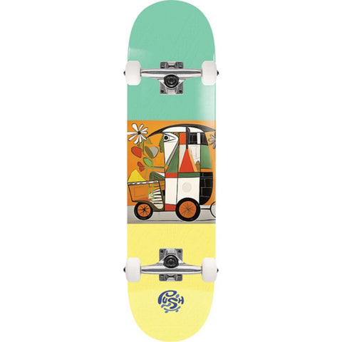 PUSH 8.25'' Complete Skateboard - India Yellow/Green