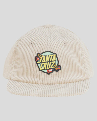 SANTA CRUZ Summer 76 Youth Strapback 6 Panel Cap - Natural