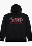 THRASHER - Black/Red Flame - Hood