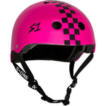 S-ONE Lifer Helmet - Pink Gloss/ Black Checker (20.5″-23.5″)