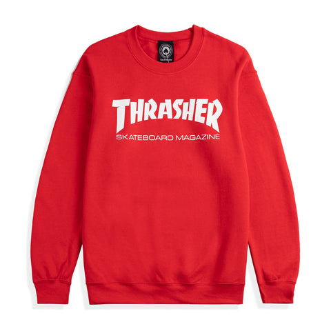 THRASHER Large Crewneck Sweater - Skate Magazine Red