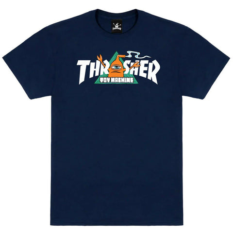 Thrasher X Toy Machine - Vortex - Navy - Tee