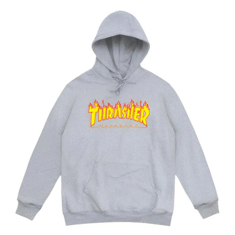 Thrasher - Flame Hood Grey - Large