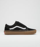 VANS - Old Skool "SKATE" - Skateboard Shoe - Black/Gum/White Stitch