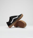 VANS - Old Skool "SKATE" - Skateboard Shoe - Black/Gum/White Stitch