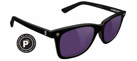 Glassy Eyewear - Mikemo Premium Polarized - Black/Purple Smoke