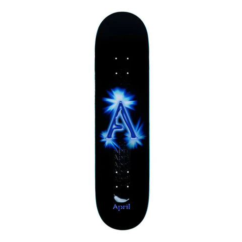 APRIL 8.0 Skateboard Deck - A Logo Black/Blue