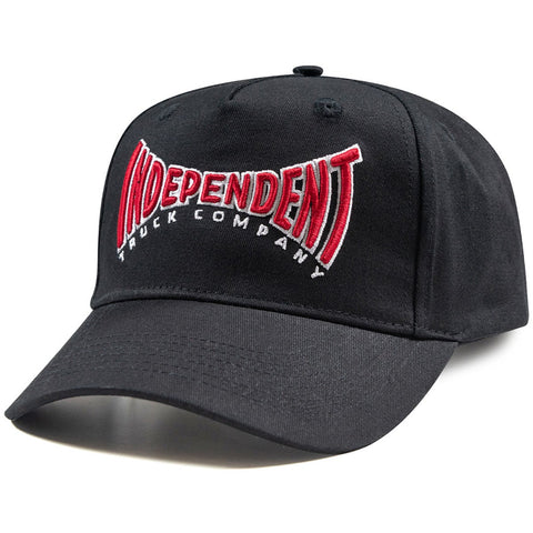 INDEPENDENT Spanning Curved Peak Snapback Hat / Cap - Black