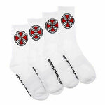 INDEPENDENT OG Cross Socks - 4 Pack White (Mens 6-10)
